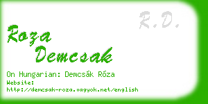 roza demcsak business card