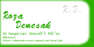 roza demcsak business card